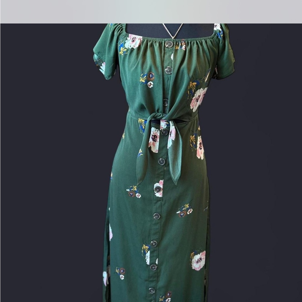 Floral Green Dress